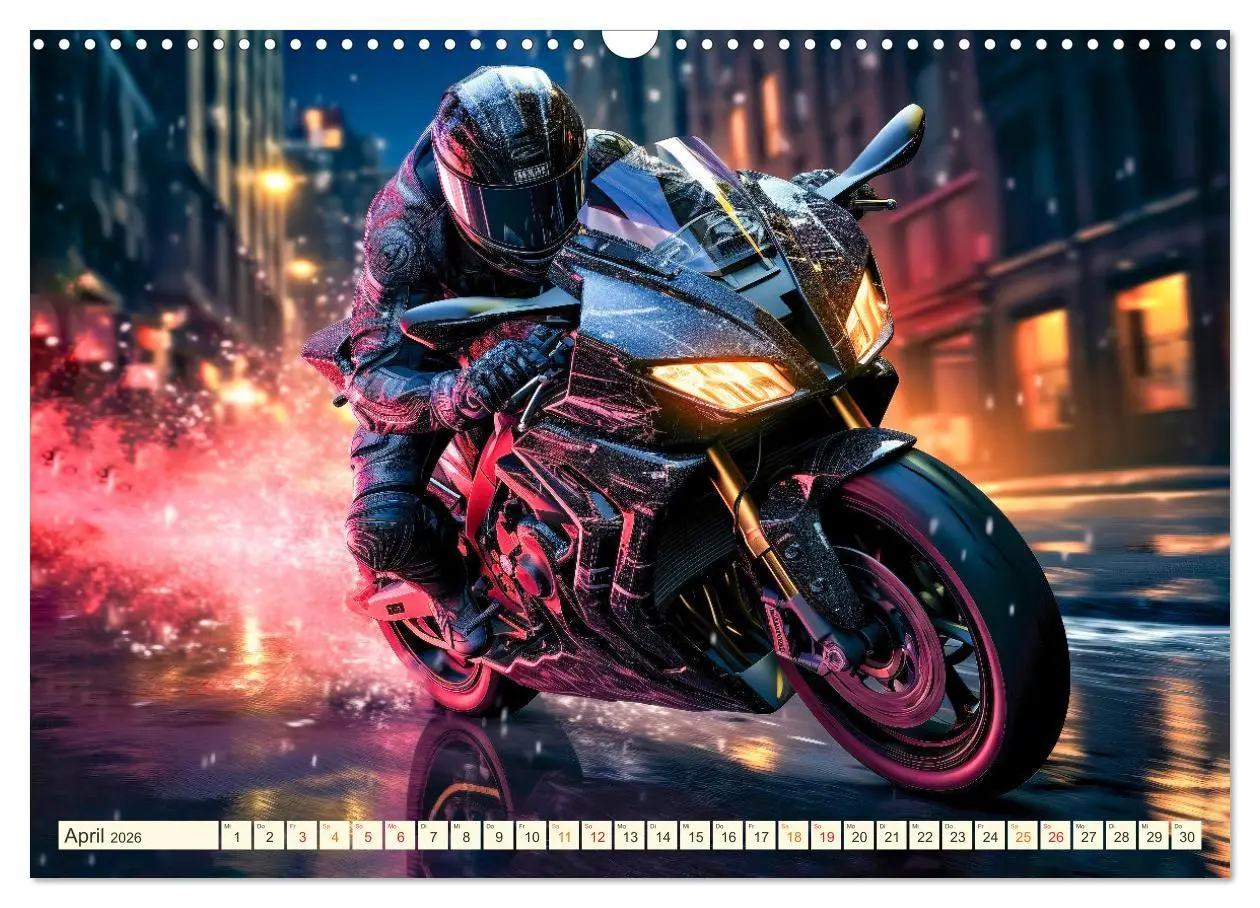 Bild: 9783457512463 | Motorrad Fantasien (Wandkalender 2026 DIN A3 quer), CALVENDO...