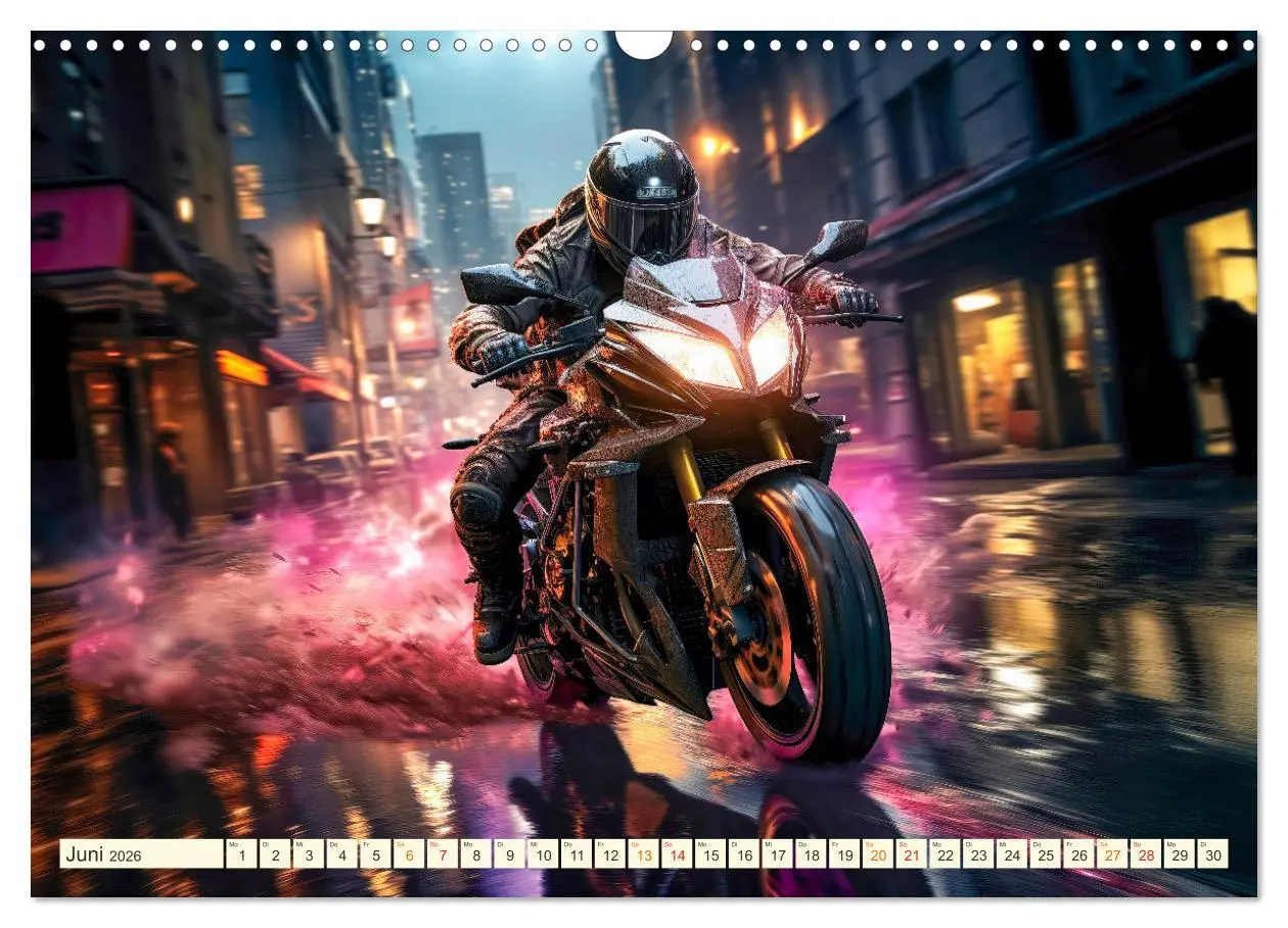 Bild: 9783457512463 | Motorrad Fantasien (Wandkalender 2026 DIN A3 quer), CALVENDO...