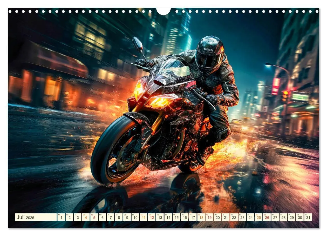 Bild: 9783457512463 | Motorrad Fantasien (Wandkalender 2026 DIN A3 quer), CALVENDO...