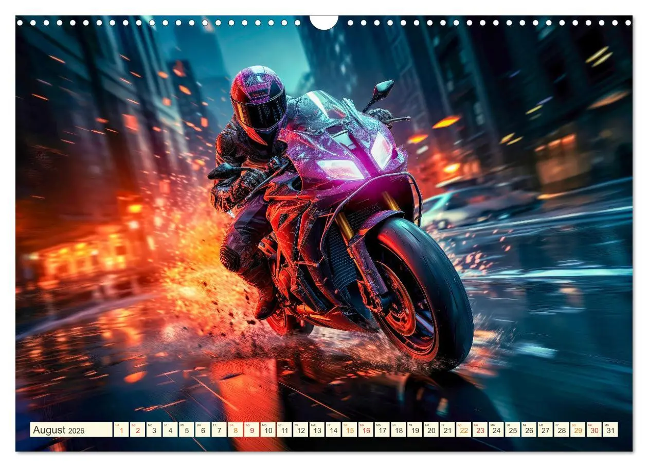 Bild: 9783457512463 | Motorrad Fantasien (Wandkalender 2026 DIN A3 quer), CALVENDO...