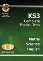 Cover: 9781847622563 | KS3 Complete Practice Tests - Maths, Science &amp; English | Cgp Books