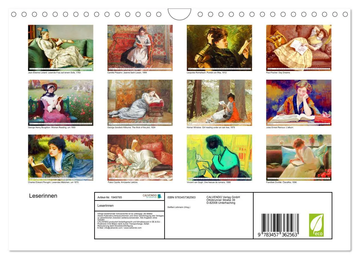 Bild: 9783457362563 | Leserinnen (Wandkalender 2026 DIN A4 quer), CALVENDO Monatskalender