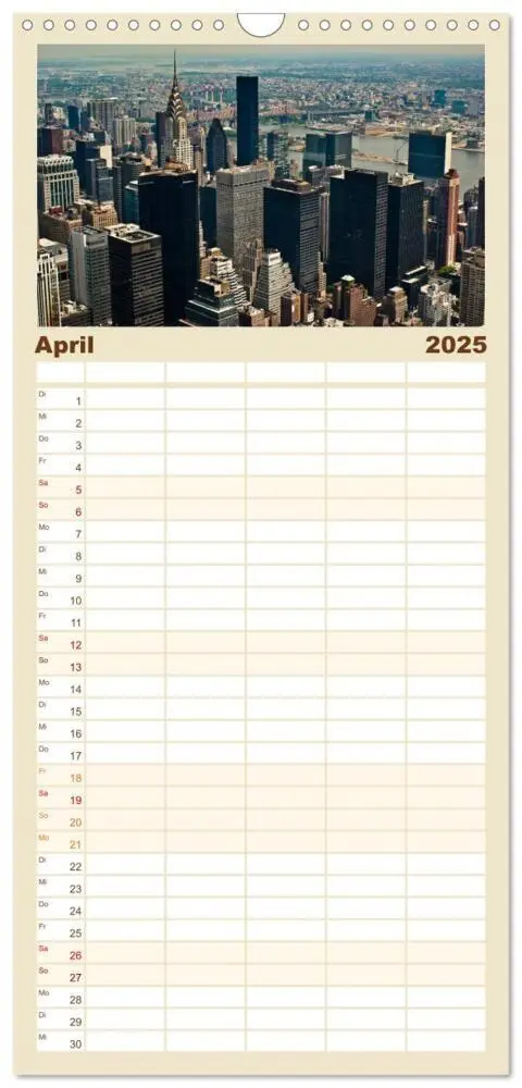 Bild: 9783457112663 | Familienplaner 2025 - Ansichten einer Stadt: New York mit 5 Spalten...
