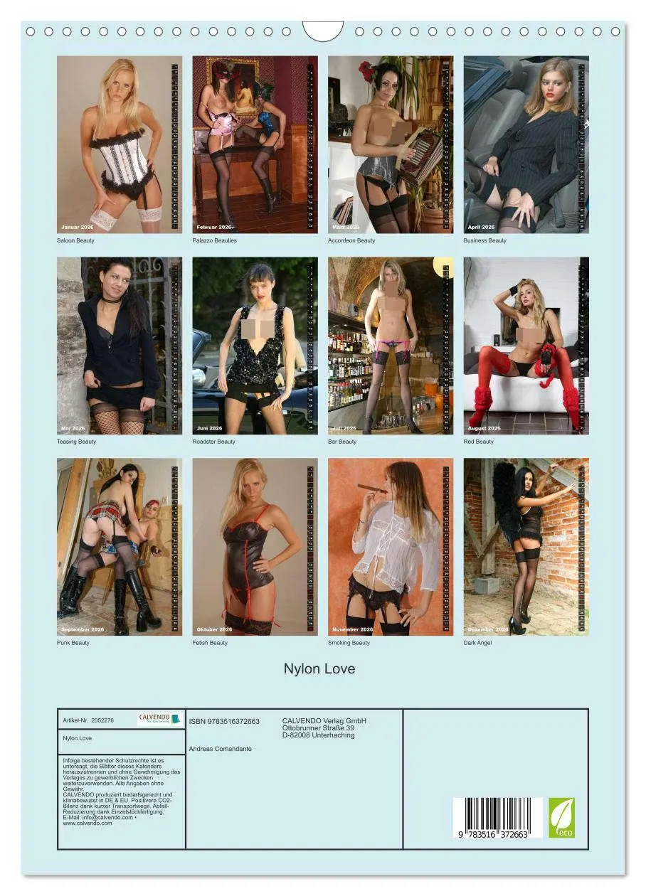 Bild: 9783516372663 | Nylon Love (Wandkalender 2026 DIN A3 hoch), CALVENDO Monatskalender