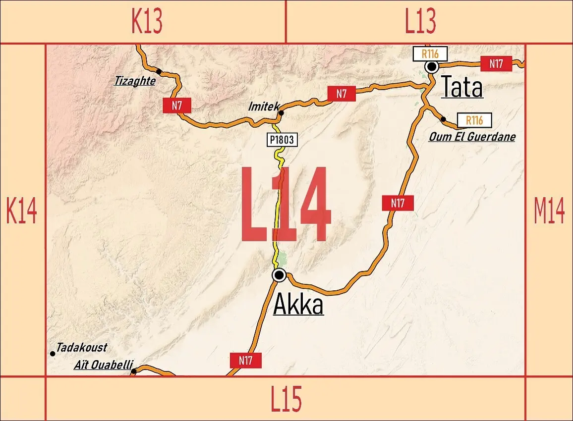 Bild: 9783943752663 | L14: Tata - Akka - Tadakoust - Jbel Bani + GPS-Waypoints | 2 S. | 2023