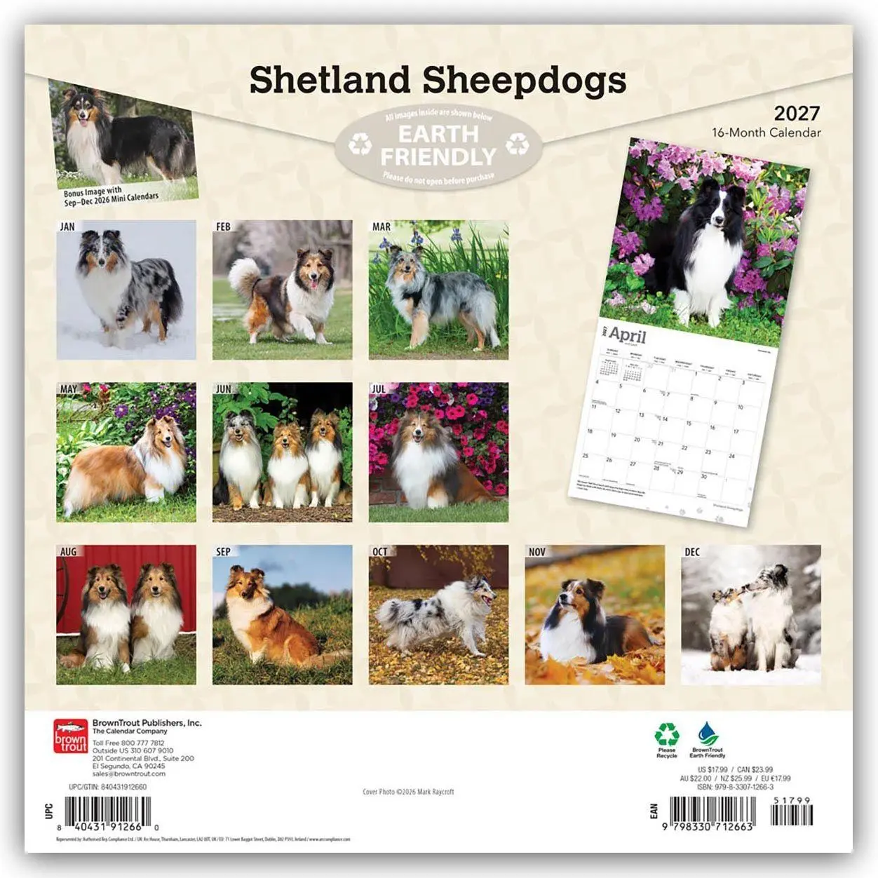Rückseite: 9798330712663 | Shetland Sheepdogs - Shetland Sheepdog - Sheltie 2027 -...