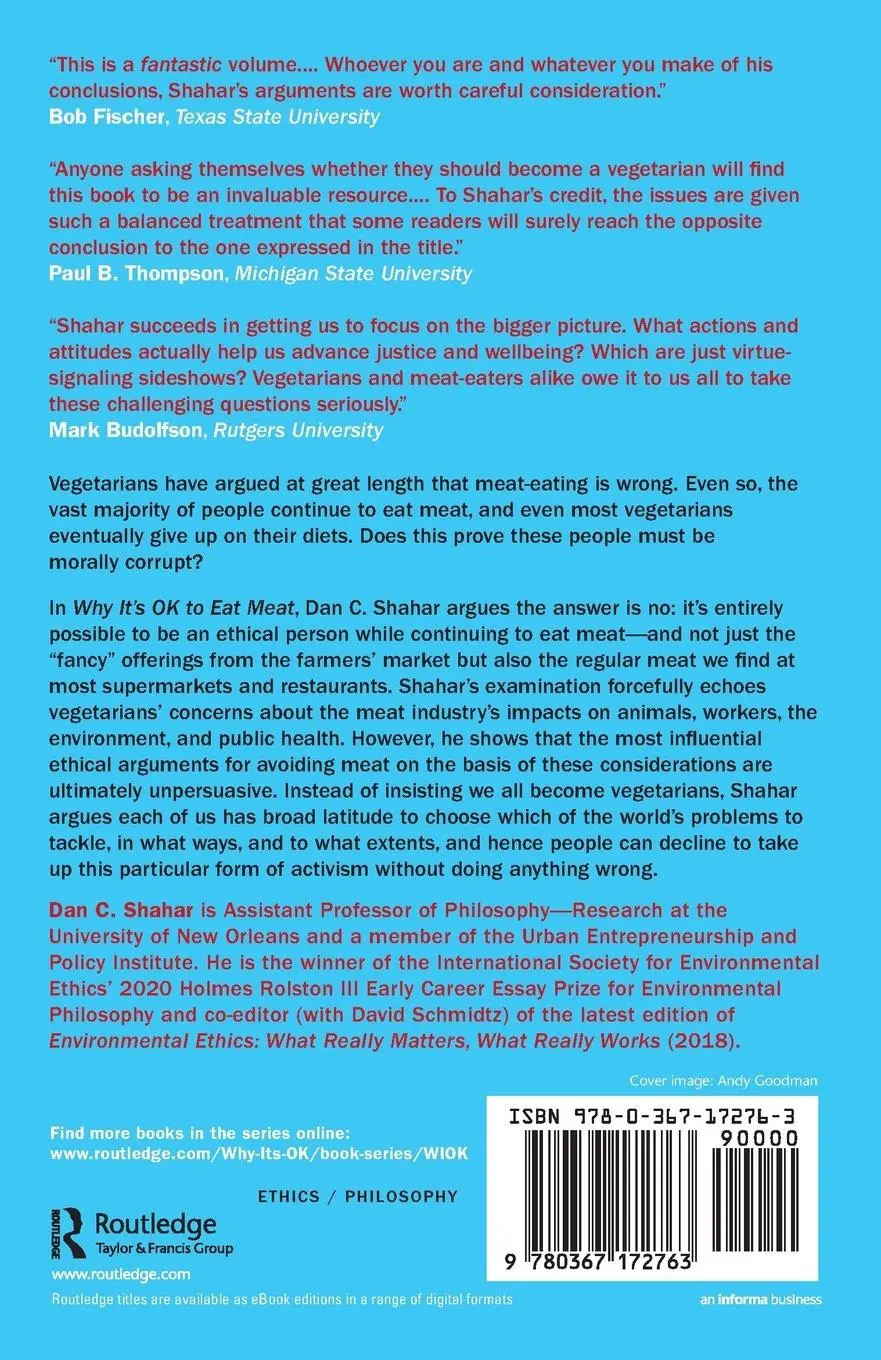 Rückseite: 9780367172763 | Why It's OK to Eat Meat | Dan C. Shahar | Taschenbuch | Englisch