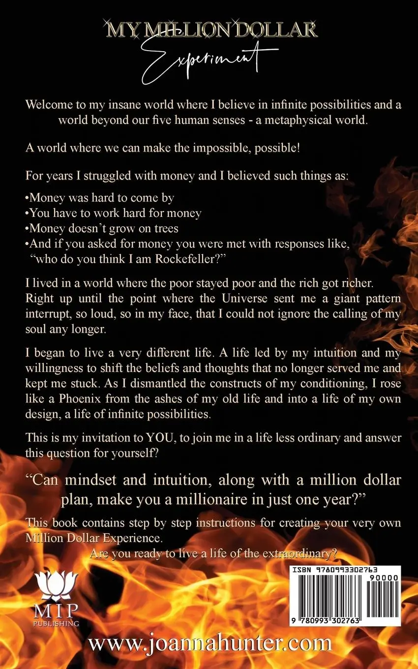 Rückseite: 9780993302763 | My Million Dollar Experiment | Joanna Hunter | Taschenbuch | Englisch