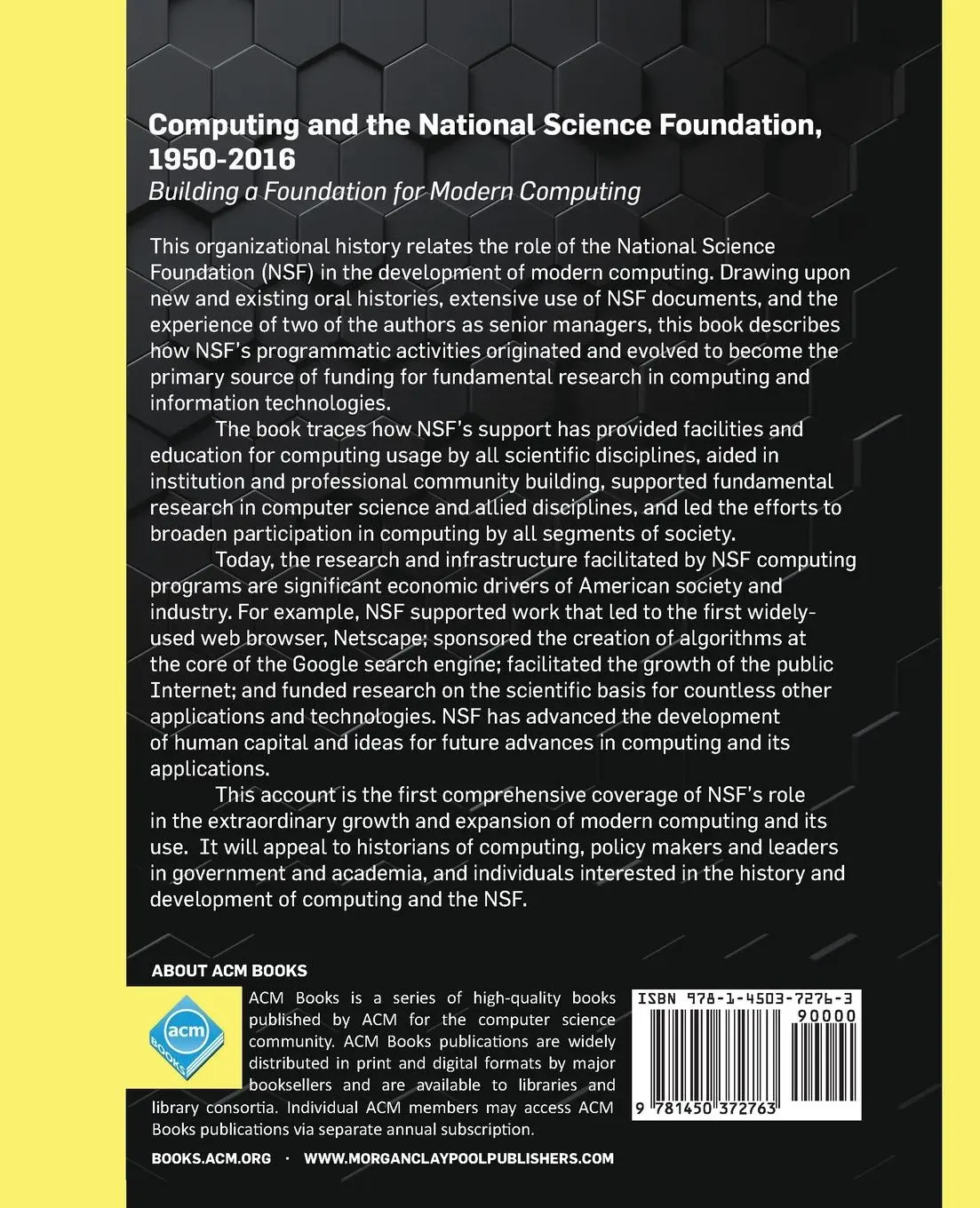 Rückseite: 9781450372763 | Computing and the National Science Foundation, 1950-2016 | Taschenbuch