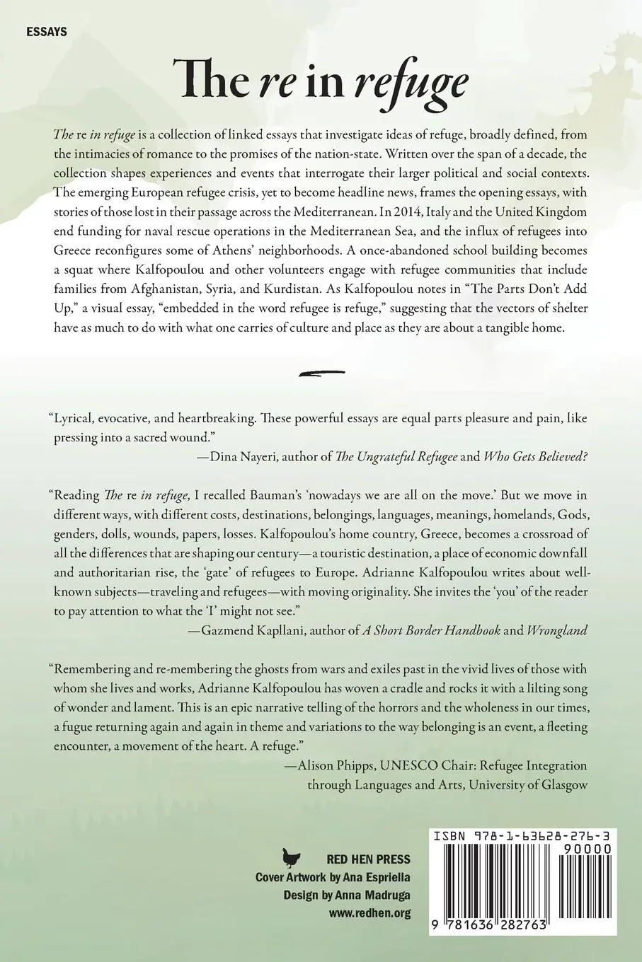 Rückseite: 9781636282763 | The Re in Refuge | Essays | Adrianne Kalfopoulou | Taschenbuch | 2025
