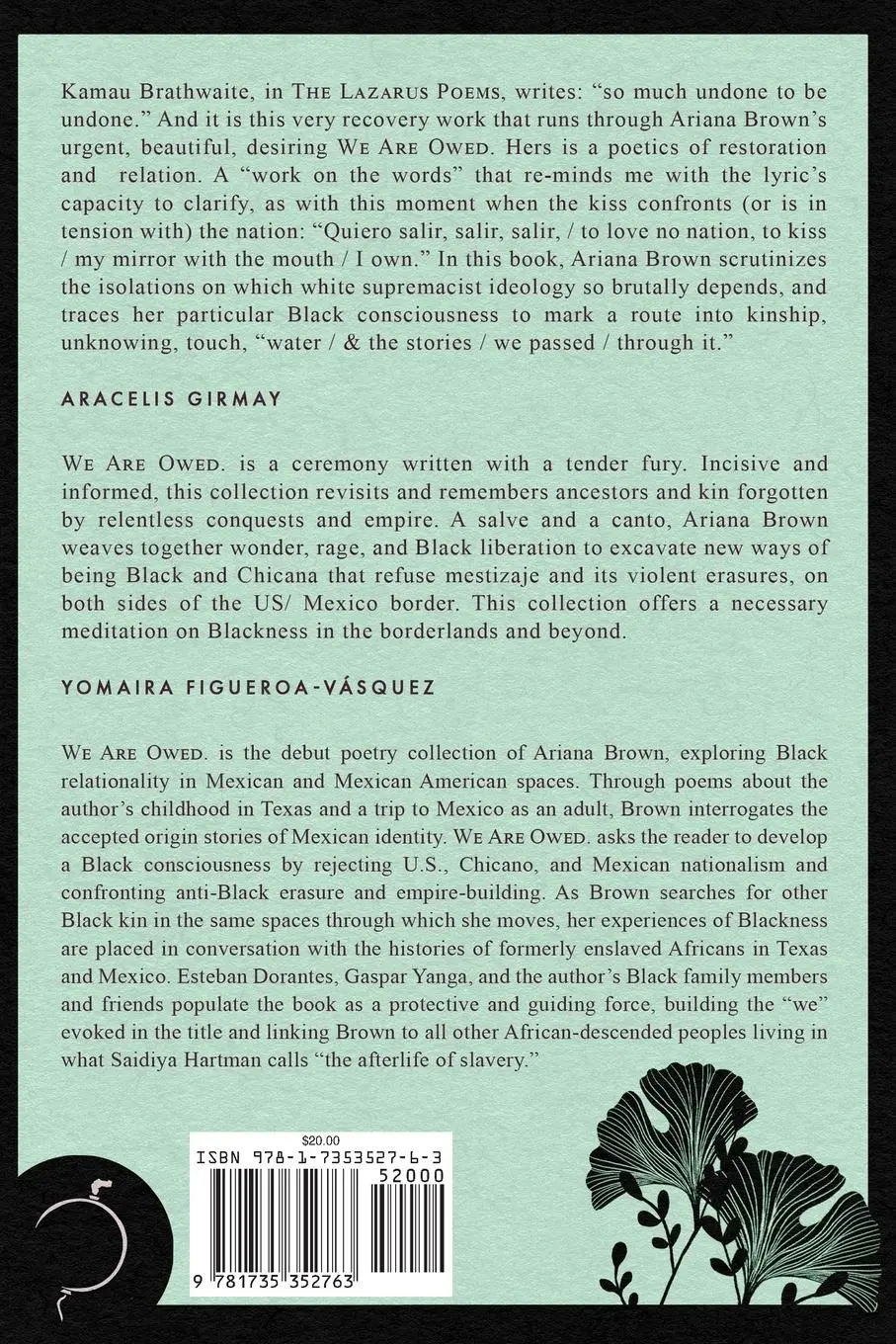 Rückseite: 9781735352763 | We Are Owed. | Ariana Brown | Taschenbuch | Englisch | 2021
