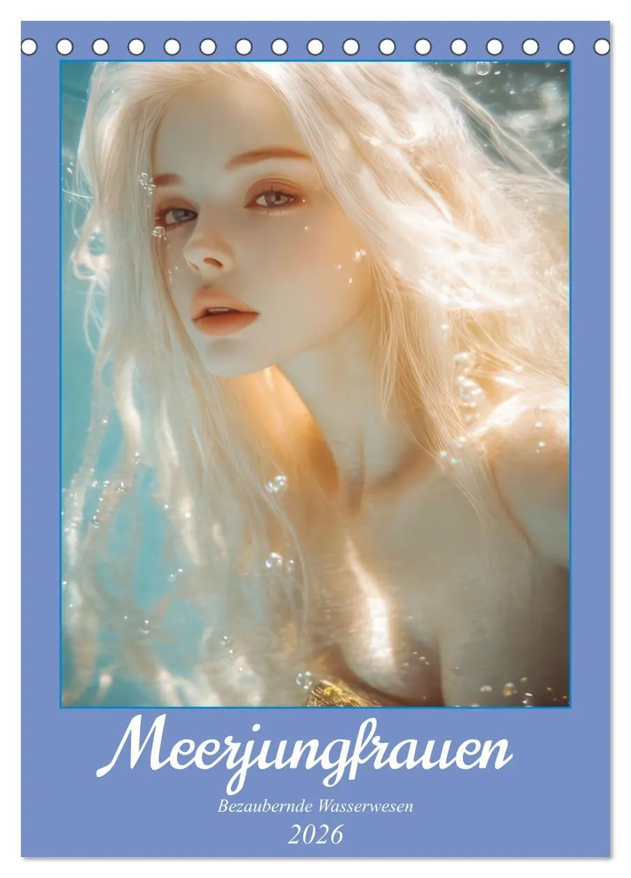 Cover: 9783457272763 | Meerjungfrauen - Bezaubernde Wasserwesen (Tischkalender 2026 DIN A5...
