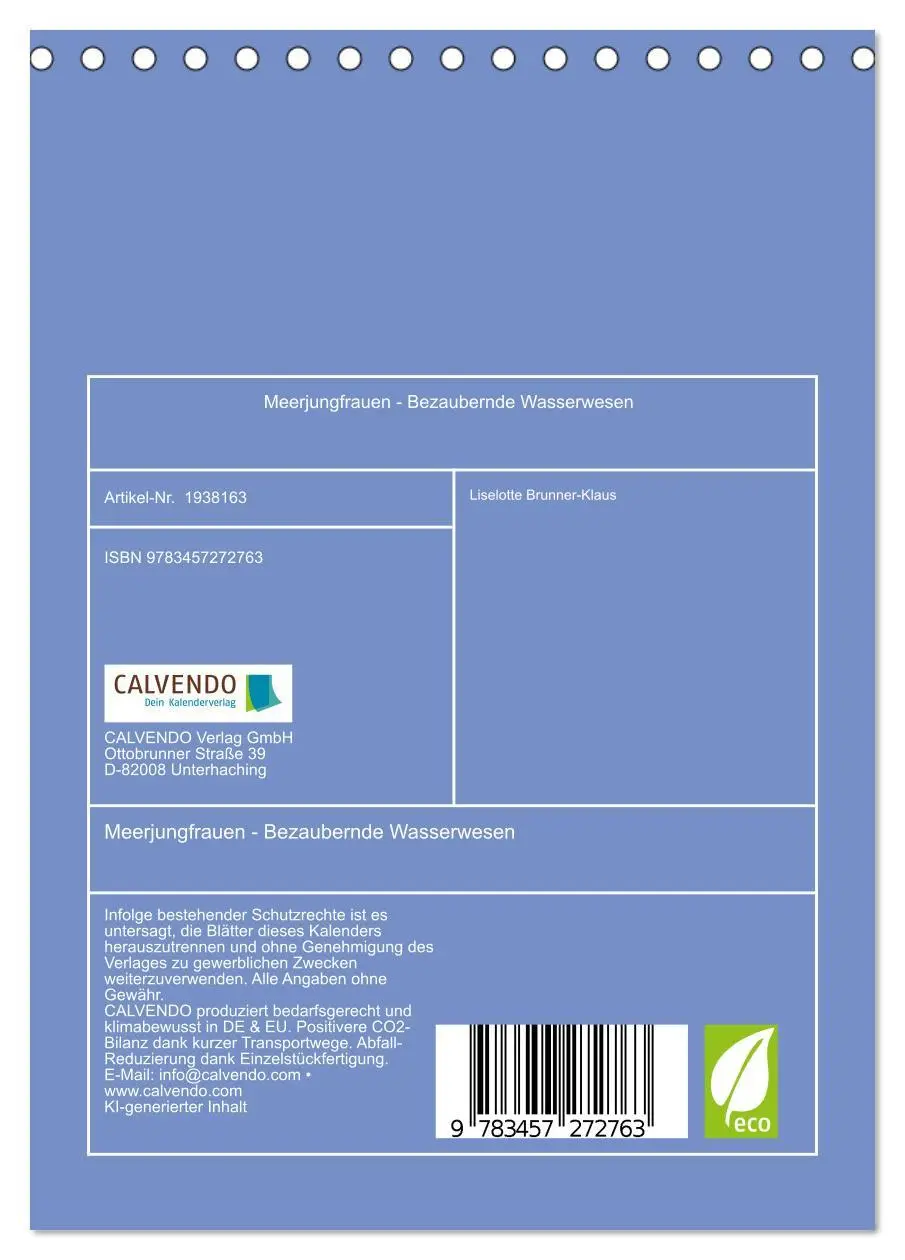 Bild: 9783457272763 | Meerjungfrauen - Bezaubernde Wasserwesen (Tischkalender 2026 DIN A5...