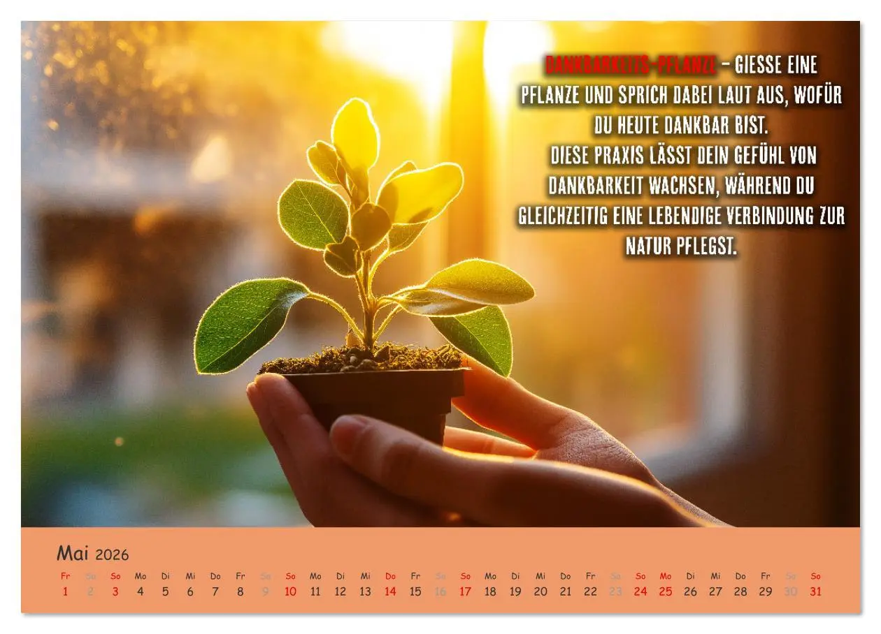 Bild: 9783457342763 | Dein Achtsamkeitskalender (Wandkalender 2026 DIN A2 quer), CALVENDO...