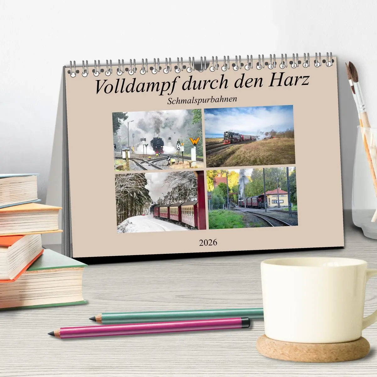 Bild: 9783457722763 | Volldampf durch den Harz (Tischkalender 2026 DIN A5 quer), CALVENDO...