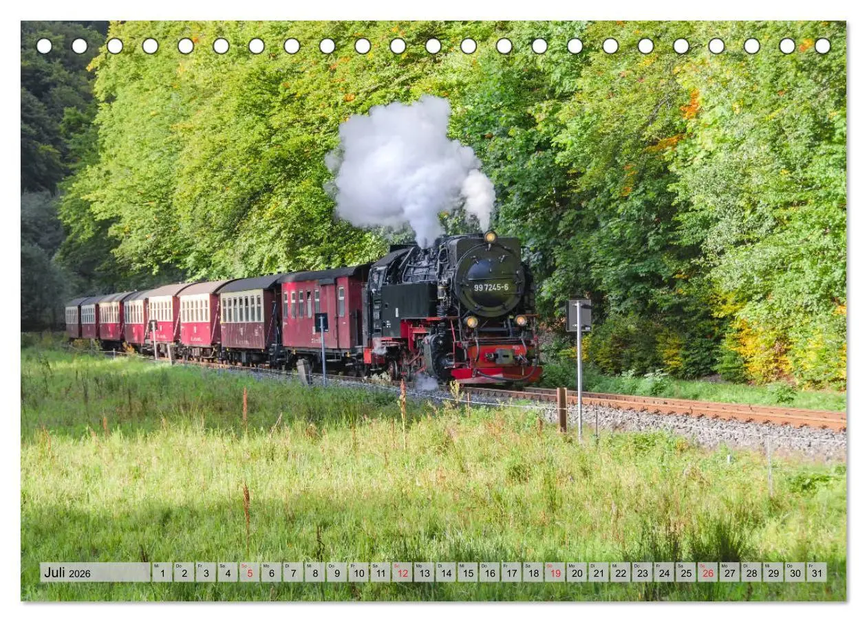 Bild: 9783457722763 | Volldampf durch den Harz (Tischkalender 2026 DIN A5 quer), CALVENDO...