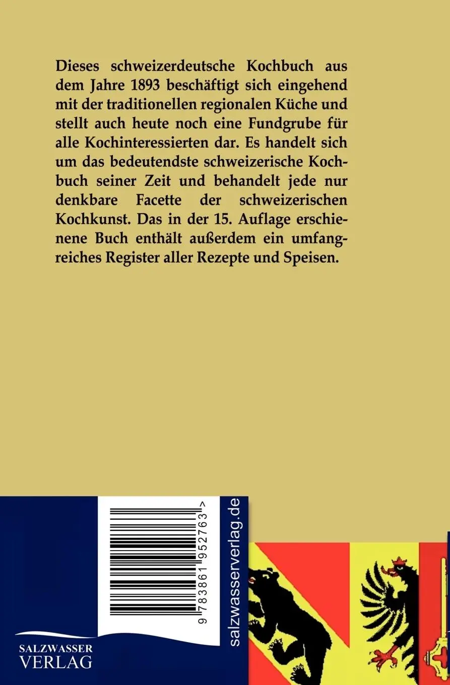 Rückseite: 9783861952763 | Traditionelles Schweizerisches Kochbuch | Hedwig Wyss | Taschenbuch