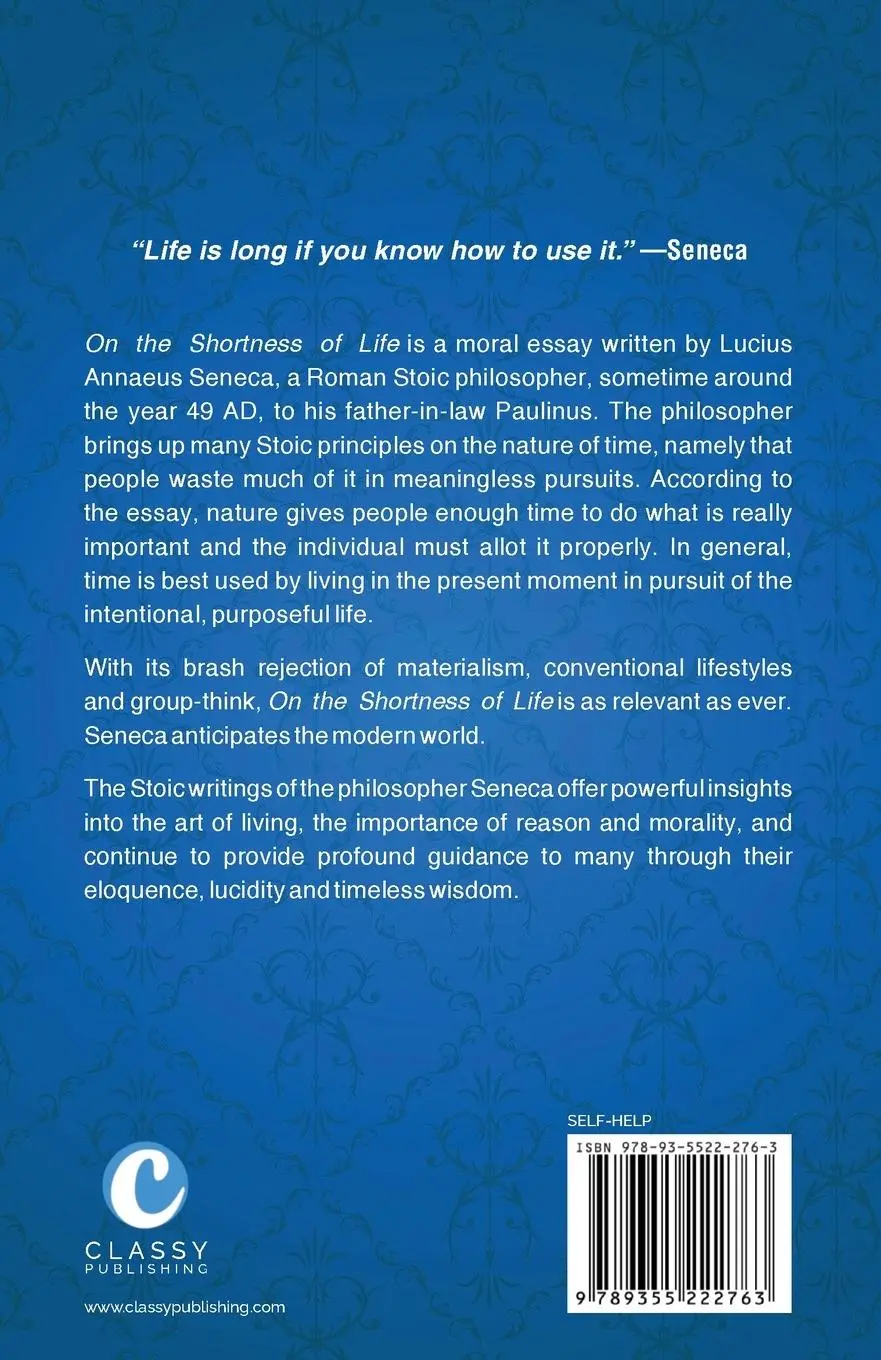 Rückseite: 9789355222763 | On the Shortness of Life | Seneca | Taschenbuch | Englisch | 2023