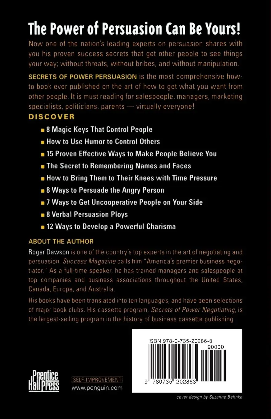 Rückseite: 9780735202863 | Secrets of Power Persuasion | Roger Dawson | Taschenbuch | Englisch