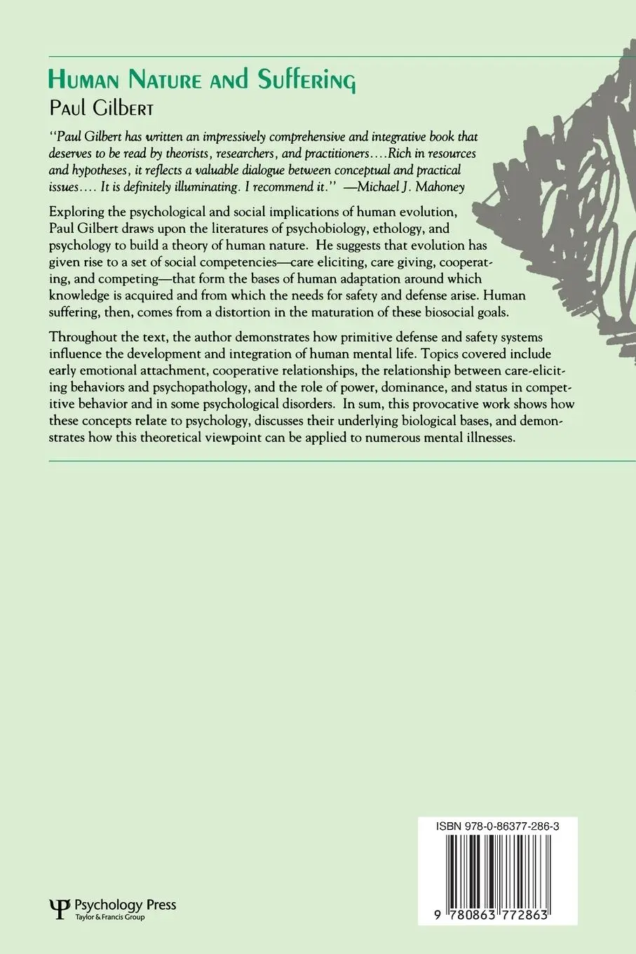 Rückseite: 9780863772863 | Human Nature And Suffering | Paul Gilbert | Taschenbuch | Englisch