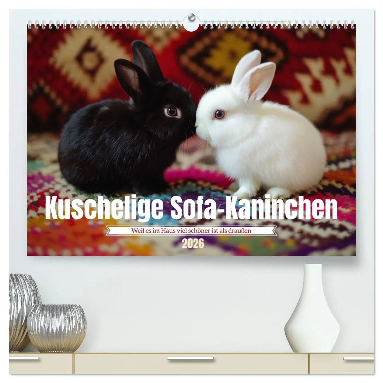 Cover: 9783457262863 | Kuschelige Sofa-Kaninchen (hochwertiger Premium Wandkalender 2026...
