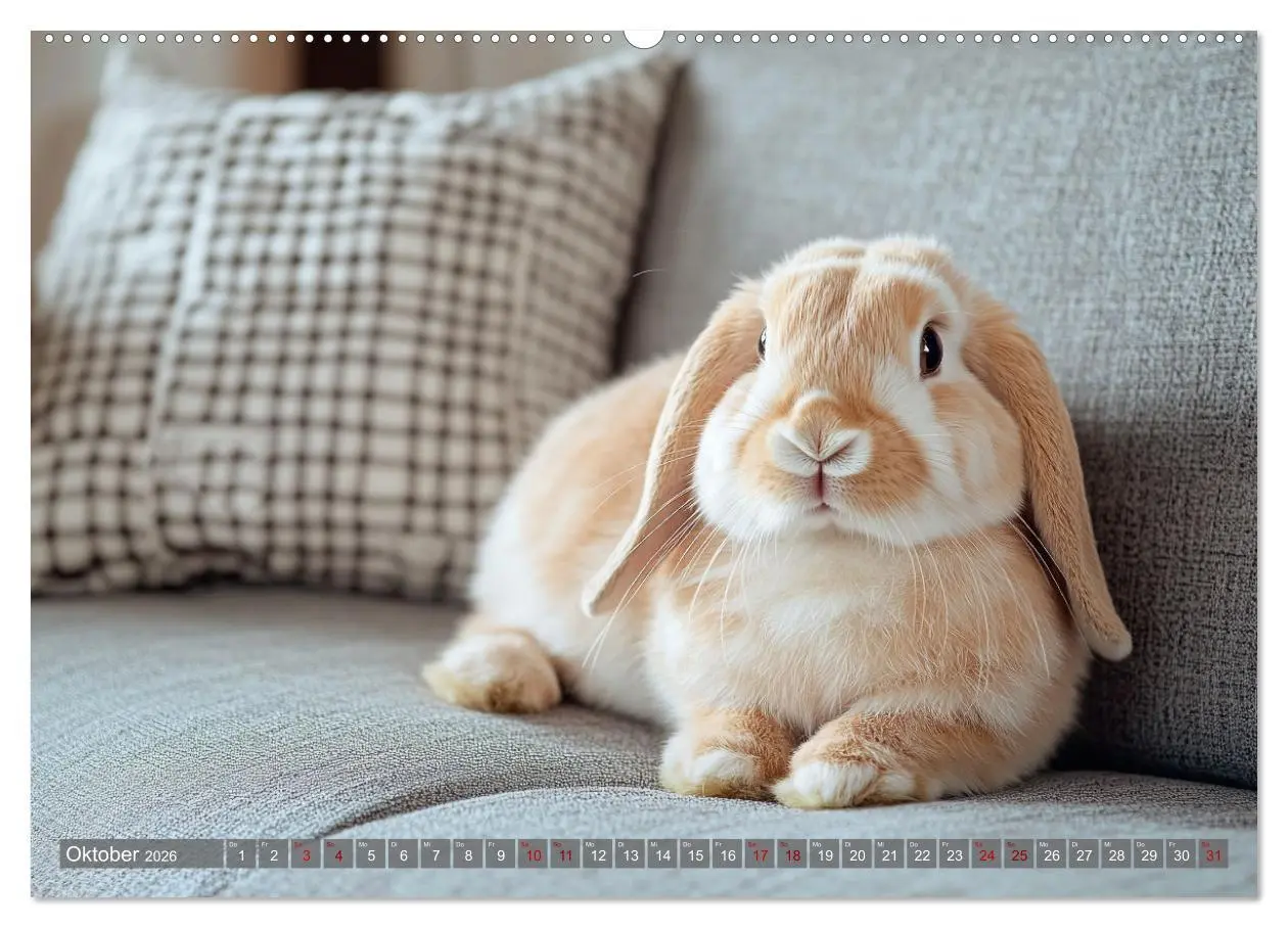 Bild: 9783457262863 | Kuschelige Sofa-Kaninchen (hochwertiger Premium Wandkalender 2026...