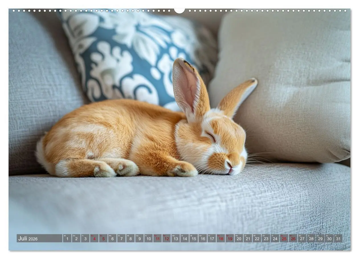 Bild: 9783457262863 | Kuschelige Sofa-Kaninchen (hochwertiger Premium Wandkalender 2026...