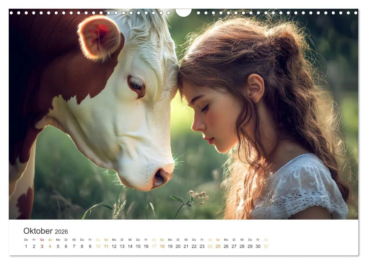 Bild: 9783457332863 | Magische Tierliebe (Wandkalender 2026 DIN A3 quer), CALVENDO...