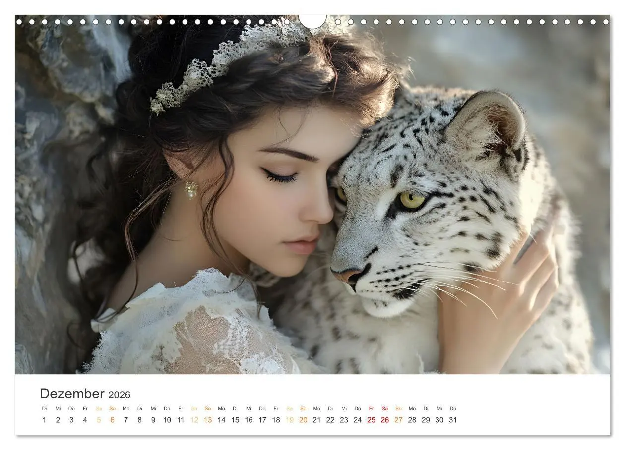 Bild: 9783457332863 | Magische Tierliebe (Wandkalender 2026 DIN A3 quer), CALVENDO...