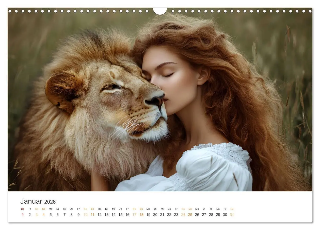 Bild: 9783457332863 | Magische Tierliebe (Wandkalender 2026 DIN A3 quer), CALVENDO...