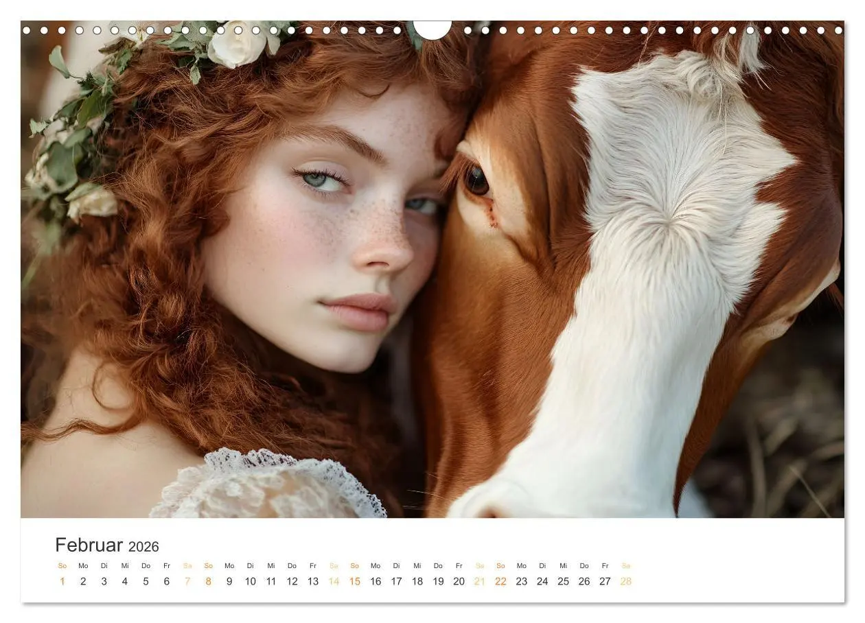 Bild: 9783457332863 | Magische Tierliebe (Wandkalender 2026 DIN A3 quer), CALVENDO...