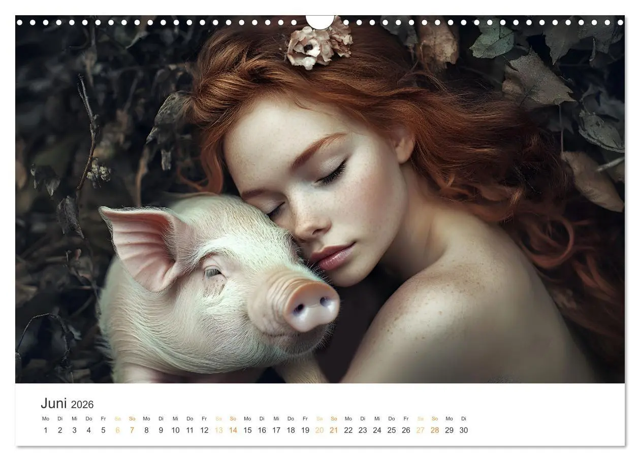 Bild: 9783457332863 | Magische Tierliebe (Wandkalender 2026 DIN A3 quer), CALVENDO...
