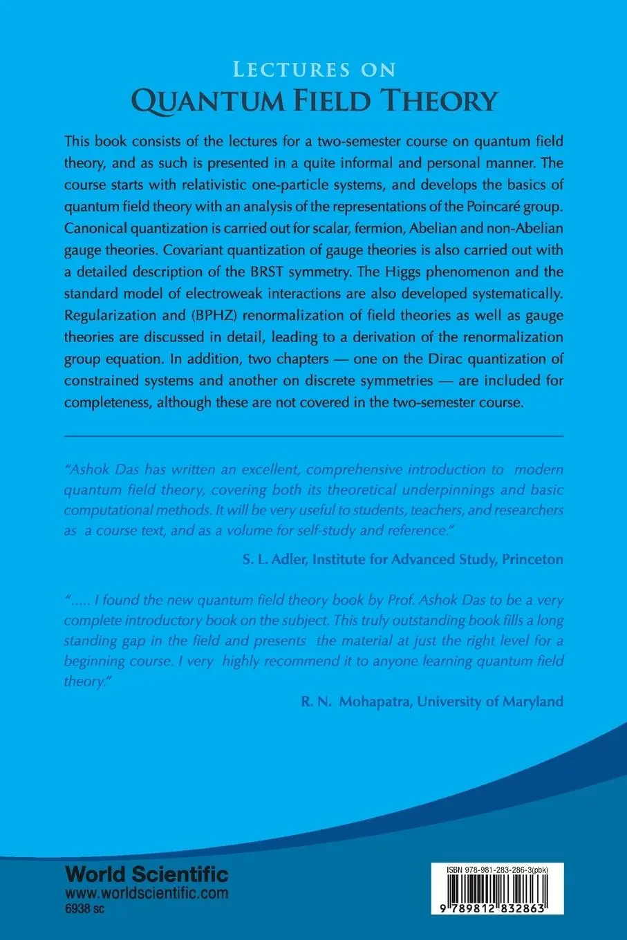 Rückseite: 9789812832863 | LECTURES ON QUANTUM FIELD THEORY | Das Ashok | Taschenbuch | Englisch