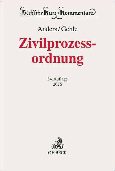 Cover: 9783406832963 | Zivilprozessordnung. ZPO | mit GVG und anderen Nebengesetzen | Buch