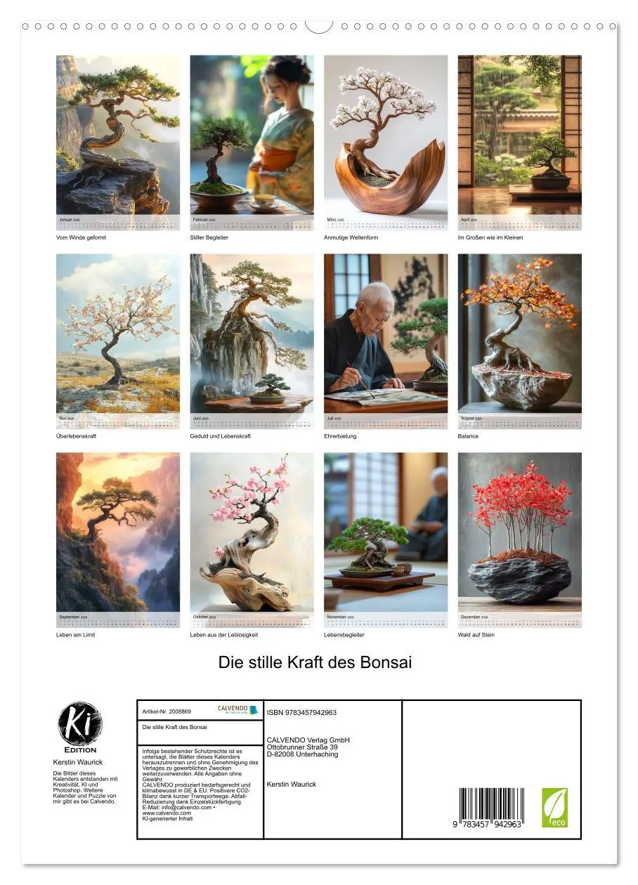 Bild: 9783457942963 | Die stille Kraft des Bonsai (hochwertiger Premium Wandkalender 2026...
