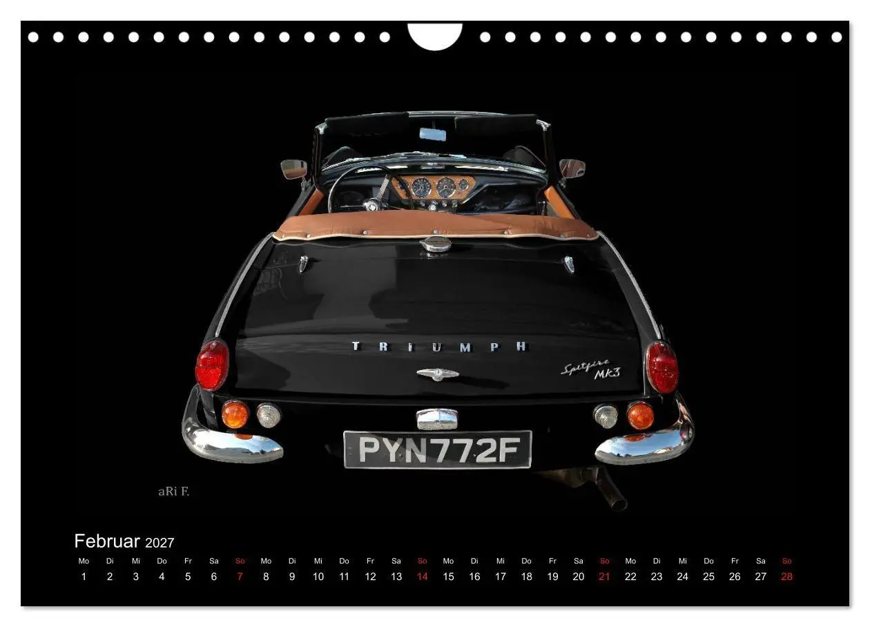 Bild: 9783569672963 | 2027 Oldtimer by aRi F. (Wandkalender 2027 DIN A4 quer), CALVENDO...