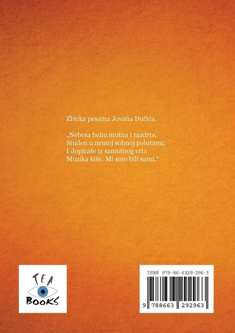 Rückseite: 9788663292963 | Pesme | Jovan Du¿i¿ | Taschenbuch | ? | 2023 | Agencija TEA BOOKS