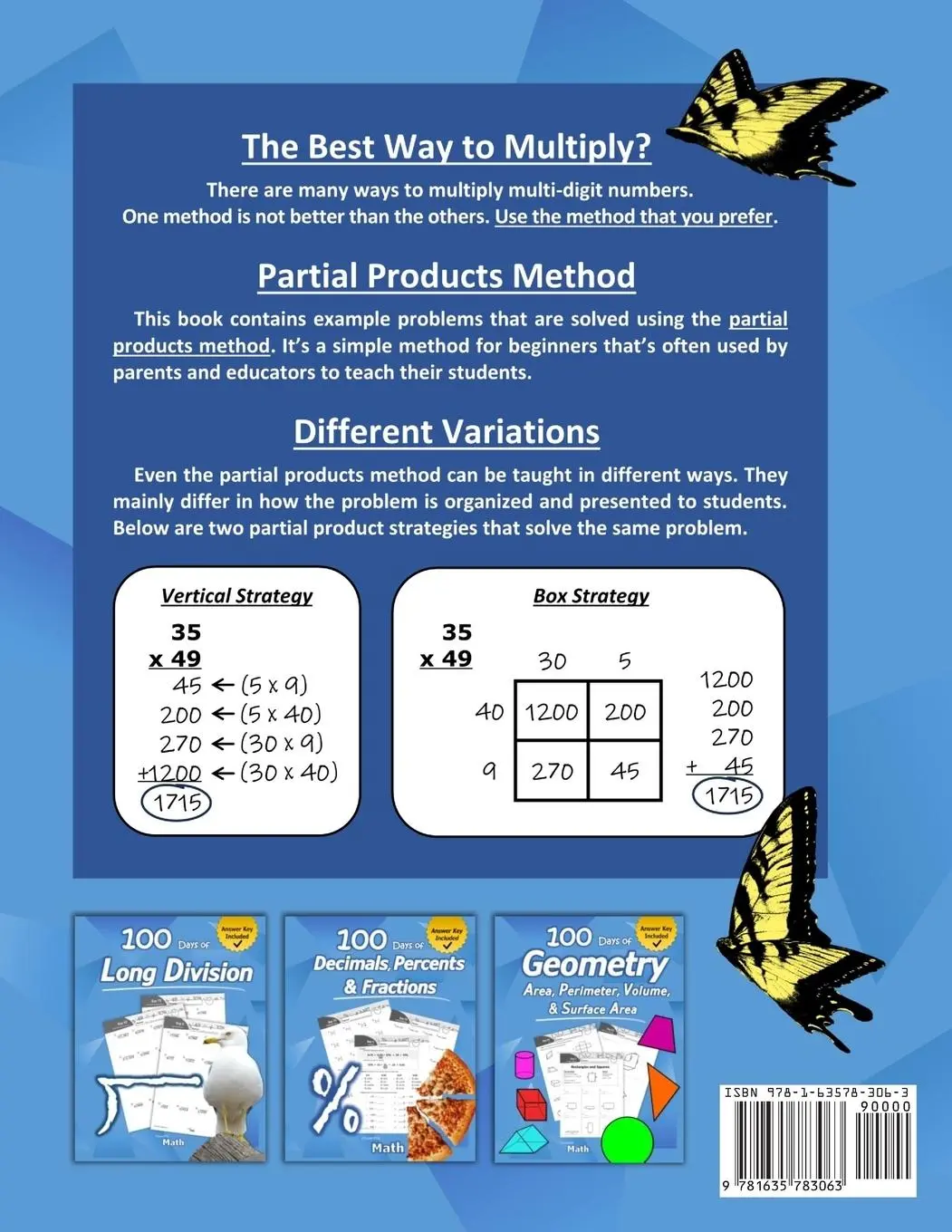 Rückseite: 9781635783063 | Humble Math - 100 Days of Multi-Digit Multiplication | Humble Math