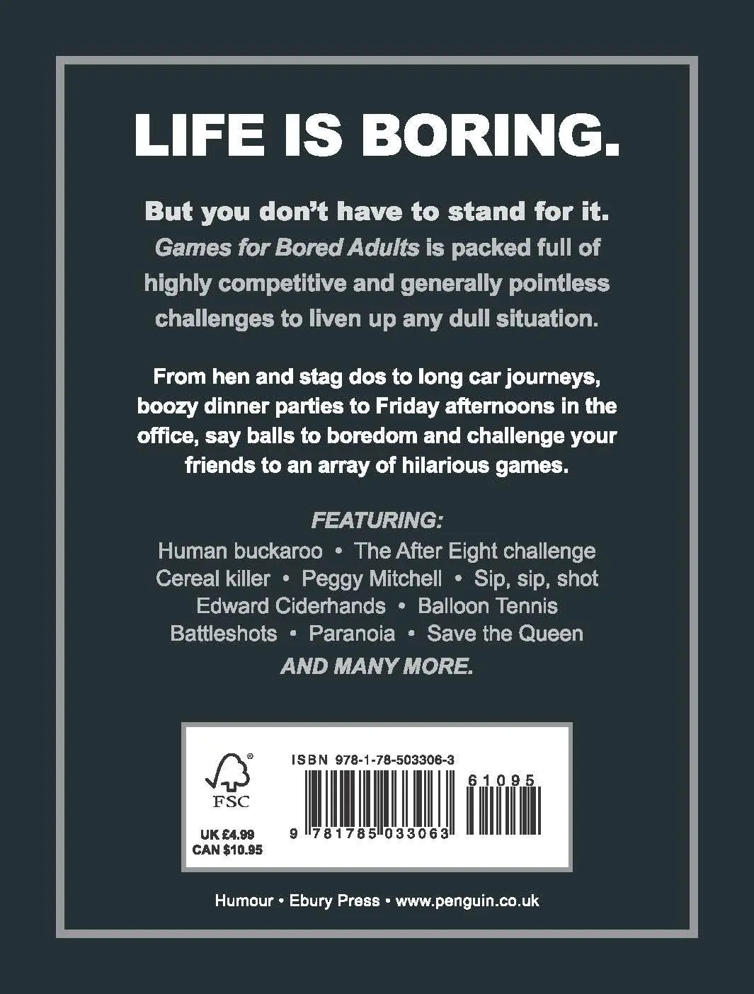 Rückseite: 9781785033063 | Games for Bored Adults | Ebury Press | Taschenbuch | Englisch | 2016