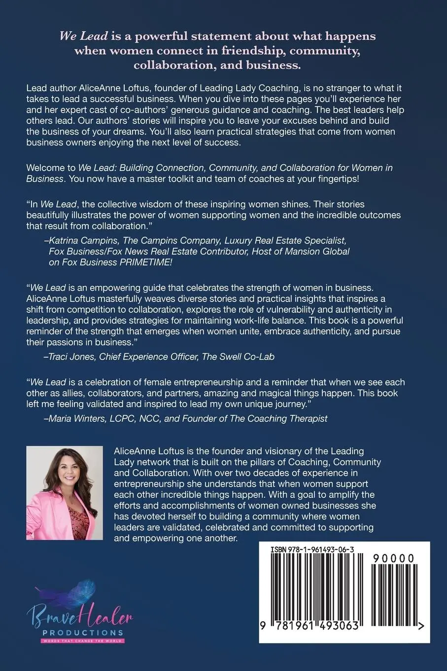 Rückseite: 9781961493063 | We Lead | Aliceanne Loftus | Taschenbuch | Englisch | 2023