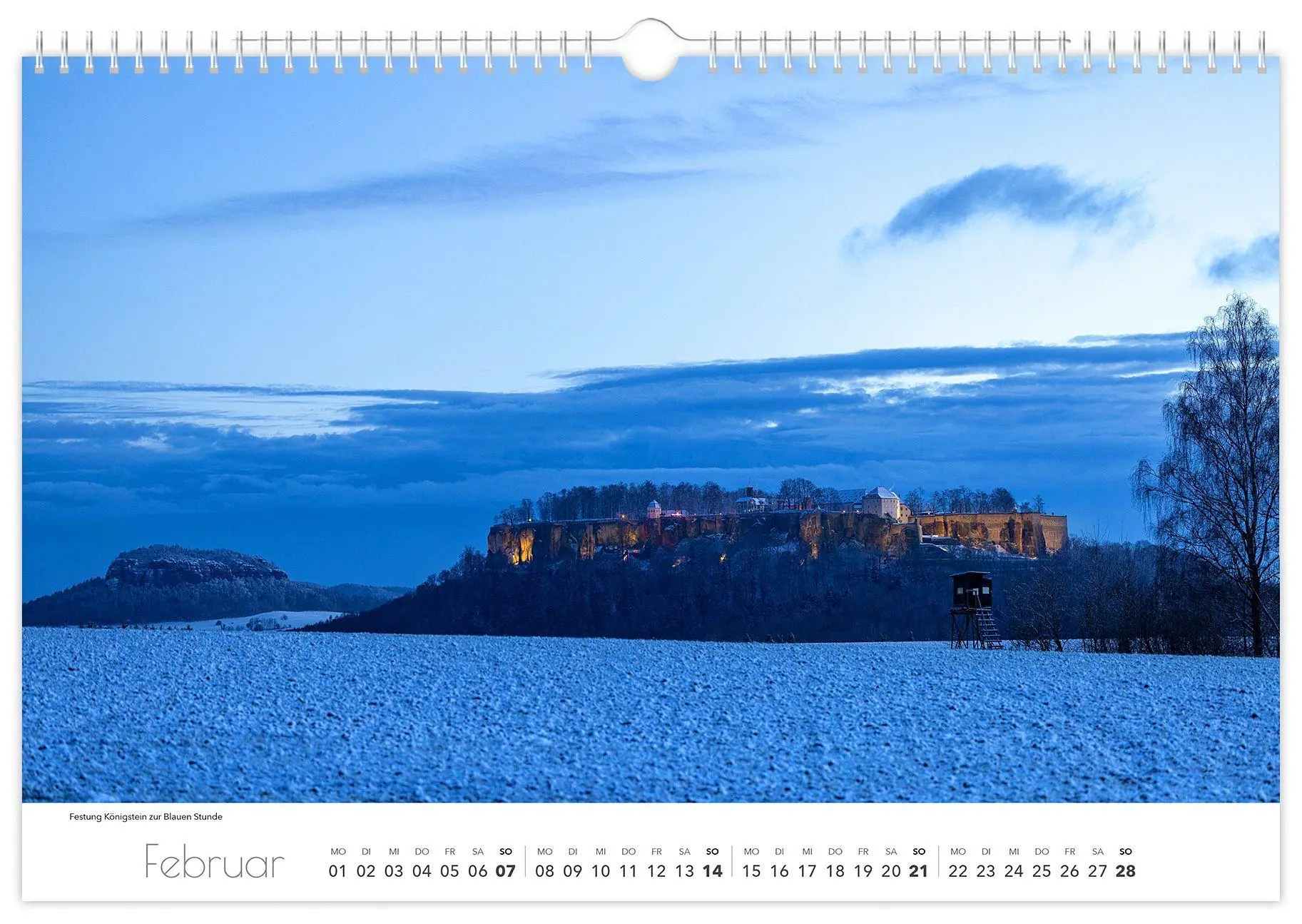 Bild: 9783912303063 | Kalender Sächsische Schweiz 2027 | 45 x 30 cm weißes Kalendarium