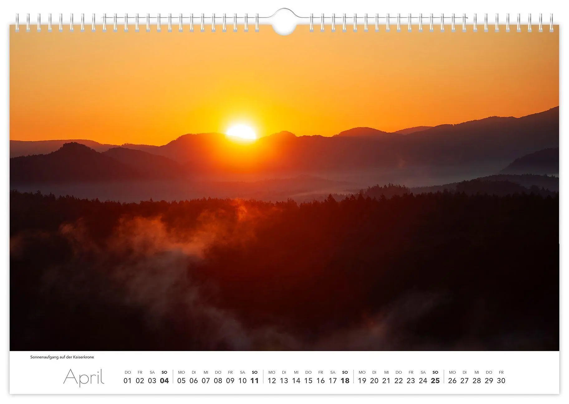 Bild: 9783912303063 | Kalender Sächsische Schweiz 2027 | 45 x 30 cm weißes Kalendarium
