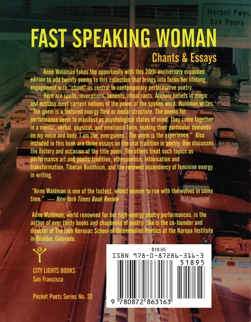 Rückseite: 9780872863163 | Fast Speaking Woman | Chants and Essays | Anne Waldman | Taschenbuch