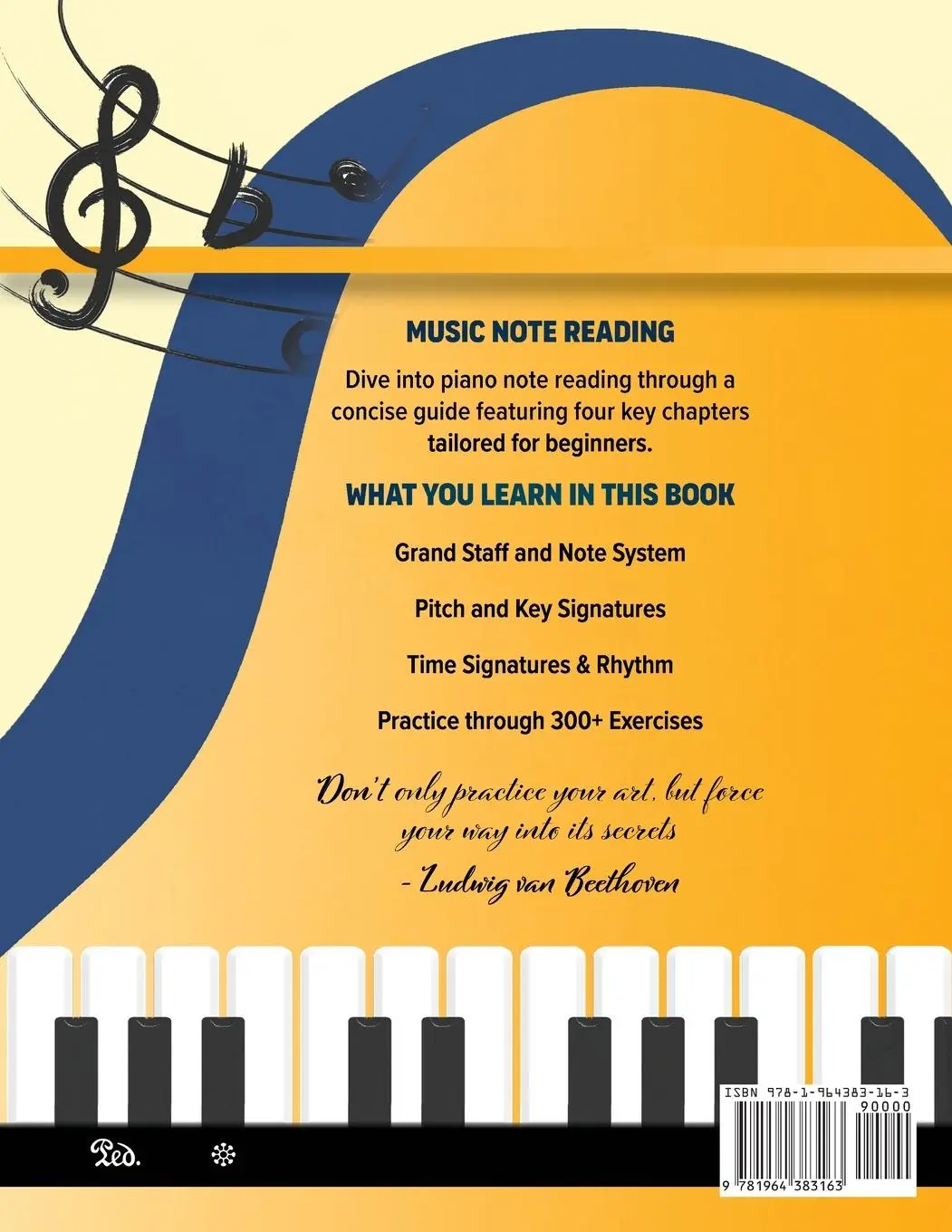 Rückseite: 9781964383163 | Piano Note Reading Workbook | Draw and Practice with 300+ Exercises