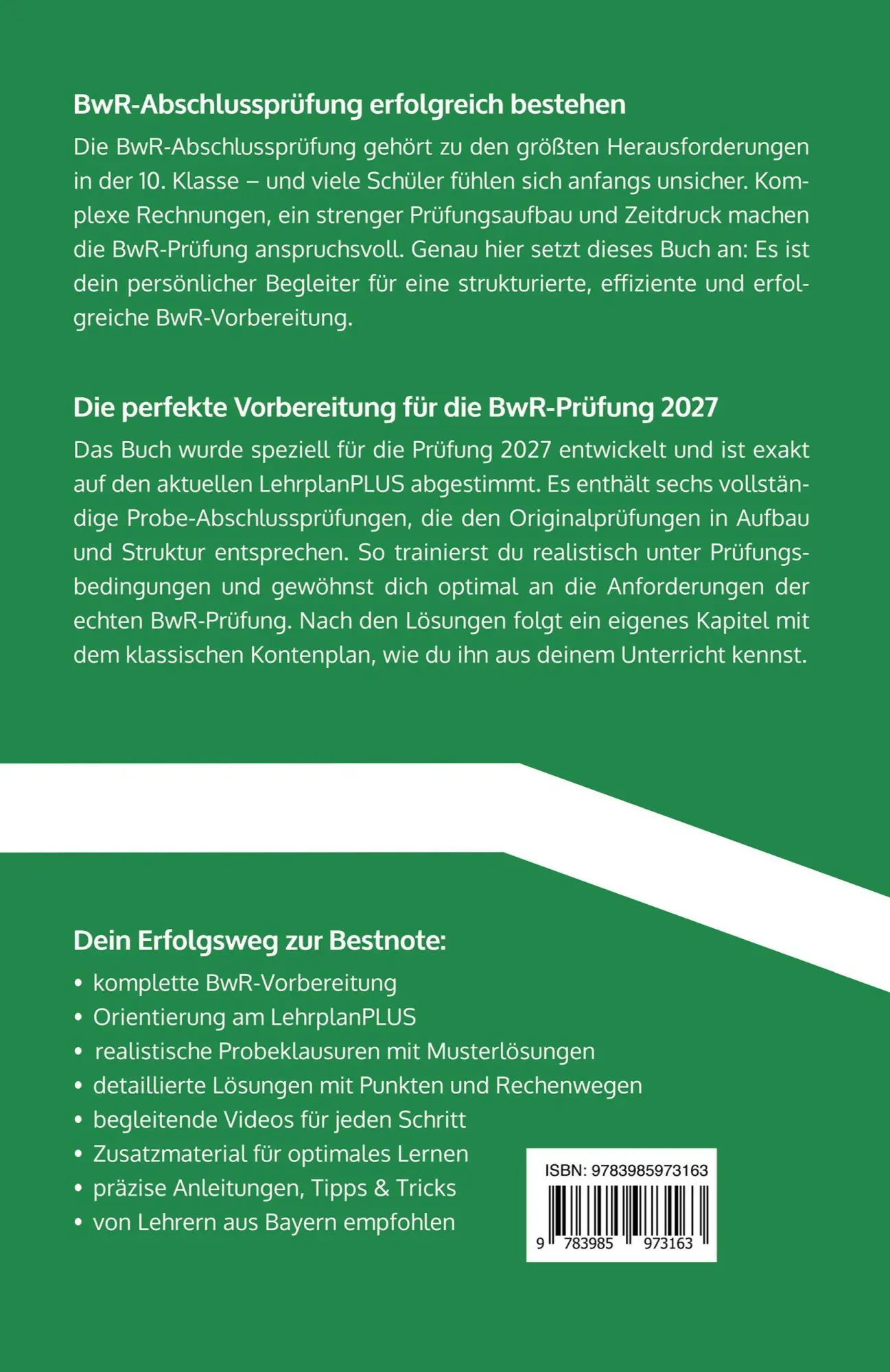 Rückseite: 9783985973163 | BwR-Abschlussprüfung erfolgreich bestehen | Andreas Dauerer | Buch