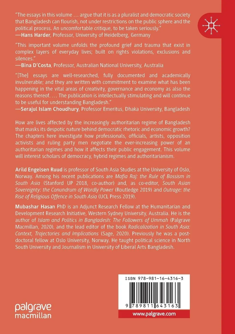 Rückseite: 9789811643163 | Masks of Authoritarianism | Arild Engelsen Ruud (u. a.) | Taschenbuch