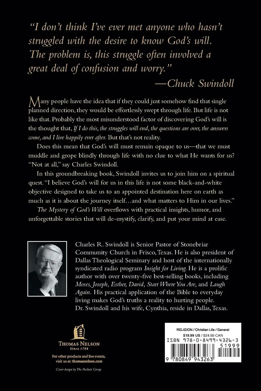 Rückseite: 9780849943263 | The Mystery of God's Will | What Does He Want for Me? | Swindoll