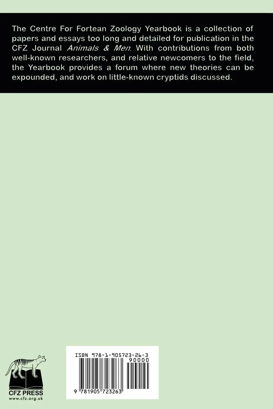 Rückseite: 9781905723263 | Centre for Fortean Zoology Yearbook 2003 | Jonathan Downes (u. a.)