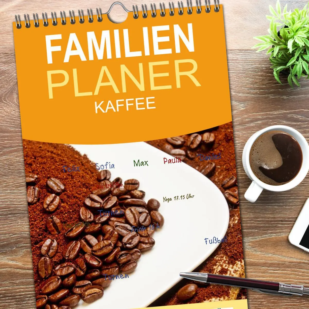 Bild: 9783516523263 | Familienplaner 2026 - KAFFEE 2026 mit 5 Spalten (Wandkalender, 21 x...