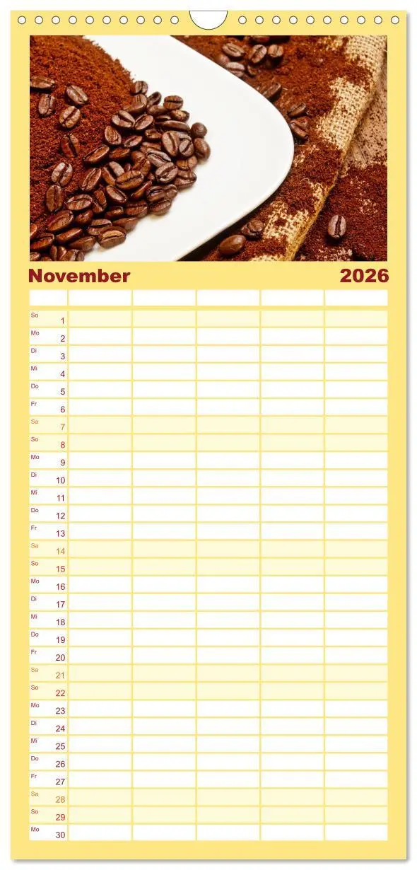 Bild: 9783516523263 | Familienplaner 2026 - KAFFEE 2026 mit 5 Spalten (Wandkalender, 21 x...